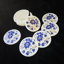 Load image into Gallery viewer, Marble Inlay Coaster Set - set of 6 (Item# In200004)
