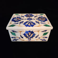 Load image into Gallery viewer, Small Marble Mother of Pearl inlaid Jewelry / Trinket Box (Item# In200003 )