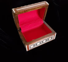 Load image into Gallery viewer, Small Dome Top Wooden Mother of Pearl inlaid Jewelry / Trinket Box (Item# E1000036)