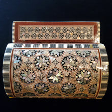 Load image into Gallery viewer, Medium Dome Top Wooden Mother of Pearl inlaid Jewelry / Trinket Box (item# E1000092)