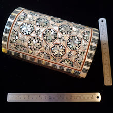 Load image into Gallery viewer, Medium Dome Top Wooden Mother of Pearl inlaid Jewelry / Trinket Box (item# E1000092)