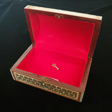 Load image into Gallery viewer, Large Dome Top Wooden Mother of Pearl inlaid Jewelry / Trinket Box (item# E1000094)