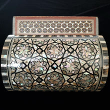 Load image into Gallery viewer, Large Dome Top Wooden Mother of Pearl inlaid Jewelry / Trinket Box (item# E1000094)