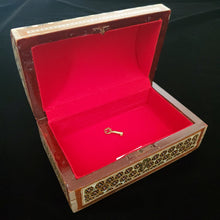 Load image into Gallery viewer, Large Dome Top Wooden Mother of Pearl inlaid Jewelry / Trinket Box (item# E1000041)