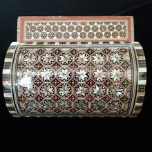 Load image into Gallery viewer, Large Dome Top Wooden Mother of Pearl inlaid Jewelry / Trinket Box (item# E1000041)