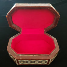 Load image into Gallery viewer, Large Flat Top Wooden Mother of Pearl inlaid Jewelry / Trinket Box (item# E1000095)