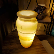 Load image into Gallery viewer, Alabaster Table Lamp (item# E1000052)