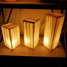 Load image into Gallery viewer, Natural Box Alabaster Lamps (set 2)