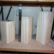 Load image into Gallery viewer, Natural Box Alabaster Lamps (set 2)