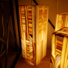 Load image into Gallery viewer, (Item# E1000079) Large Natural Mosaic Box Alabaster Lamp