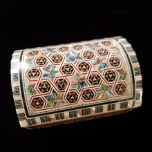Load image into Gallery viewer, Small Dome top Wooden Mother of Pearl inlaid Jewelry / Trinket Box (Item # E1000181)