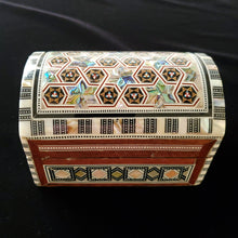 Load image into Gallery viewer, Small Dome top Wooden Mother of Pearl inlaid Jewelry / Trinket Box (Item # E1000181)