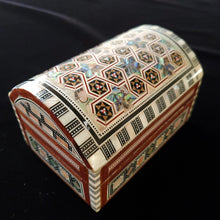 Load image into Gallery viewer, Small Dome top Wooden Mother of Pearl inlaid Jewelry / Trinket Box (Item # E1000181)