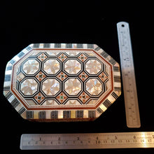 Load image into Gallery viewer, Small Wooden Mother of Pearl inlaid Jewelry / Trinket Box (Item# E1000184)