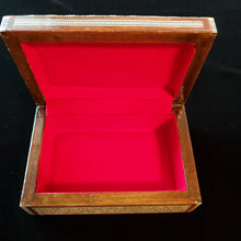 Load image into Gallery viewer, Medium Flat Top Wooden Mother of Pearl inlaid Jewelry / Trinket Box (item# E1000185)