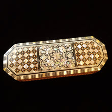 Load image into Gallery viewer, Long Flat Top Wooden Mother of Pearl inlaid Jewelry / Trinket Box (item# E1000189)
