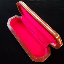 Load image into Gallery viewer, Long Flat Top Wooden Mother of Pearl inlaid Jewelry / Trinket Box (item# E1000189)