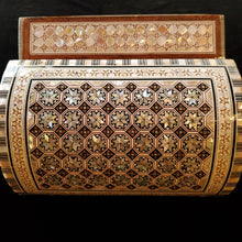 Load image into Gallery viewer, Giant Dome Top Wooden Mother of Pearl inlaid Jewelry / Trinket Box (item# E1000192)