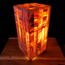 Load image into Gallery viewer, (Item# E1000200) Medium Red Mosaic Box Alabaster Lamp