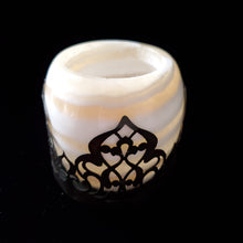Load image into Gallery viewer, (Item #E1000179) Alabaster Candle Holders with Arabian Base (Small)