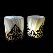 Load image into Gallery viewer, Alabaster Candle Holders with Arabian Base (Large)