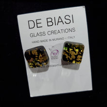 Load image into Gallery viewer, Square - Gold Foil with Green on Black (item# It1000025)