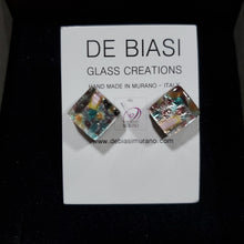 Load image into Gallery viewer, Square - Pink and Teal on Silver Foil (item# It1000040)