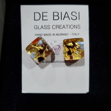 Load image into Gallery viewer, Square - Gold Foil with White on Amber (item# It1000042)
