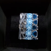 Load image into Gallery viewer, Rectangle - Blue with Black Murrine (Item# It1000096)