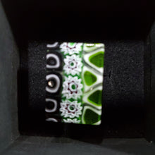 Load image into Gallery viewer, Rectangle - Green, Black and White Murrine (Item# It1000097)