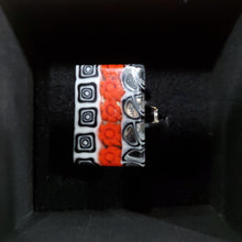Load image into Gallery viewer, Rectangle - Red and Black Murrine (Item# It1000099)