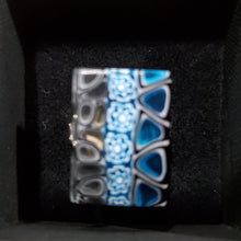 Load image into Gallery viewer, Rectangle - Blue with Black Murrine (Item# It1000095)