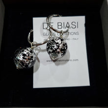 Load image into Gallery viewer, Sphere - 3 Dimensional Sphere Red and Black on Silver Leaf (Item# It1000064)