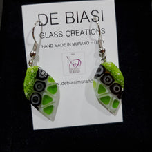 Load image into Gallery viewer, Leaf - Green and Black with White Murrine (Item# It1000046)