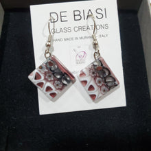 Load image into Gallery viewer, Square - Pink with White and Black Murrine (Item# It1000051)