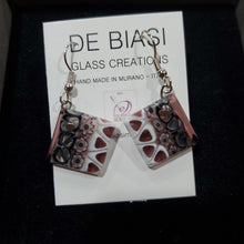 Load image into Gallery viewer, Square - Pink with White and Black Murrine (Item # It1000056)