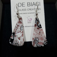 Load image into Gallery viewer, Triangle - Pink with White and Black Murrine (Item# It1000060)