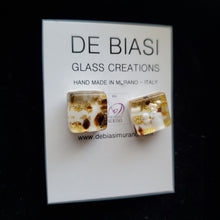 Load image into Gallery viewer, Square - Gold Foil with Amber on White (item# 1000029)