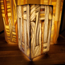 Load image into Gallery viewer, Natural Mosaic Box Alabaster Lamps (set #1)