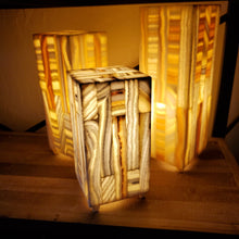 Load image into Gallery viewer, Natural Mosaic Box Alabaster Lamps (set #1)