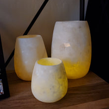 Load image into Gallery viewer, White Alabaster Lantern set 2
