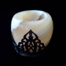 Load image into Gallery viewer, Alabaster Candle Holders with Arabian Base (Small)