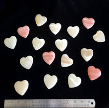 Load image into Gallery viewer, Medium Alabaster Heart Shapes E1000008