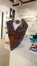 Load image into Gallery viewer, Handmade Murano Glass Pendant and Italian Silk Scarf (Item# It200020)