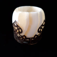 Load image into Gallery viewer, (Item #E1000178) Alabaster Candle Holders with Arabian Base (Small)
