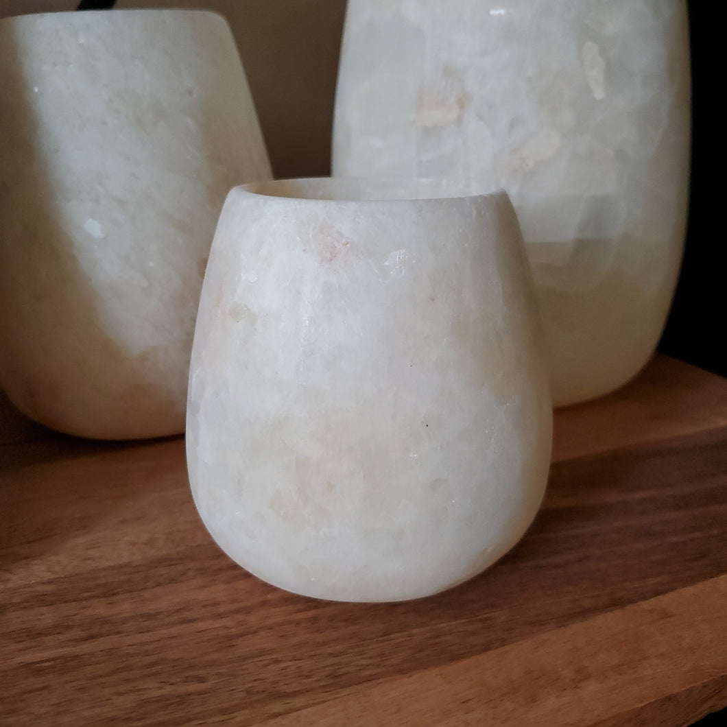 White Alabaster Lantern set 2