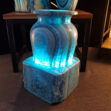 Load image into Gallery viewer, Blue &quot;In the Making&quot; Alabaster Table Lamps (set #2)
