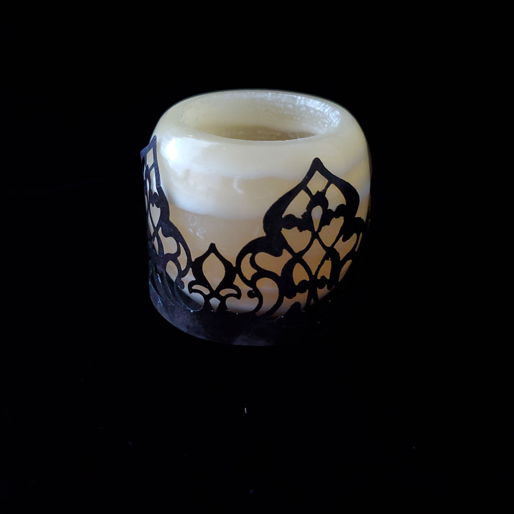 Alabaster Candle Holders with Arabian Base (Small)