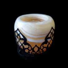 Load image into Gallery viewer, Alabaster Candle Holders with Arabian Base (Small)
