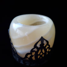 Load image into Gallery viewer, Alabaster Candle Holders with Arabian Base (Small)
